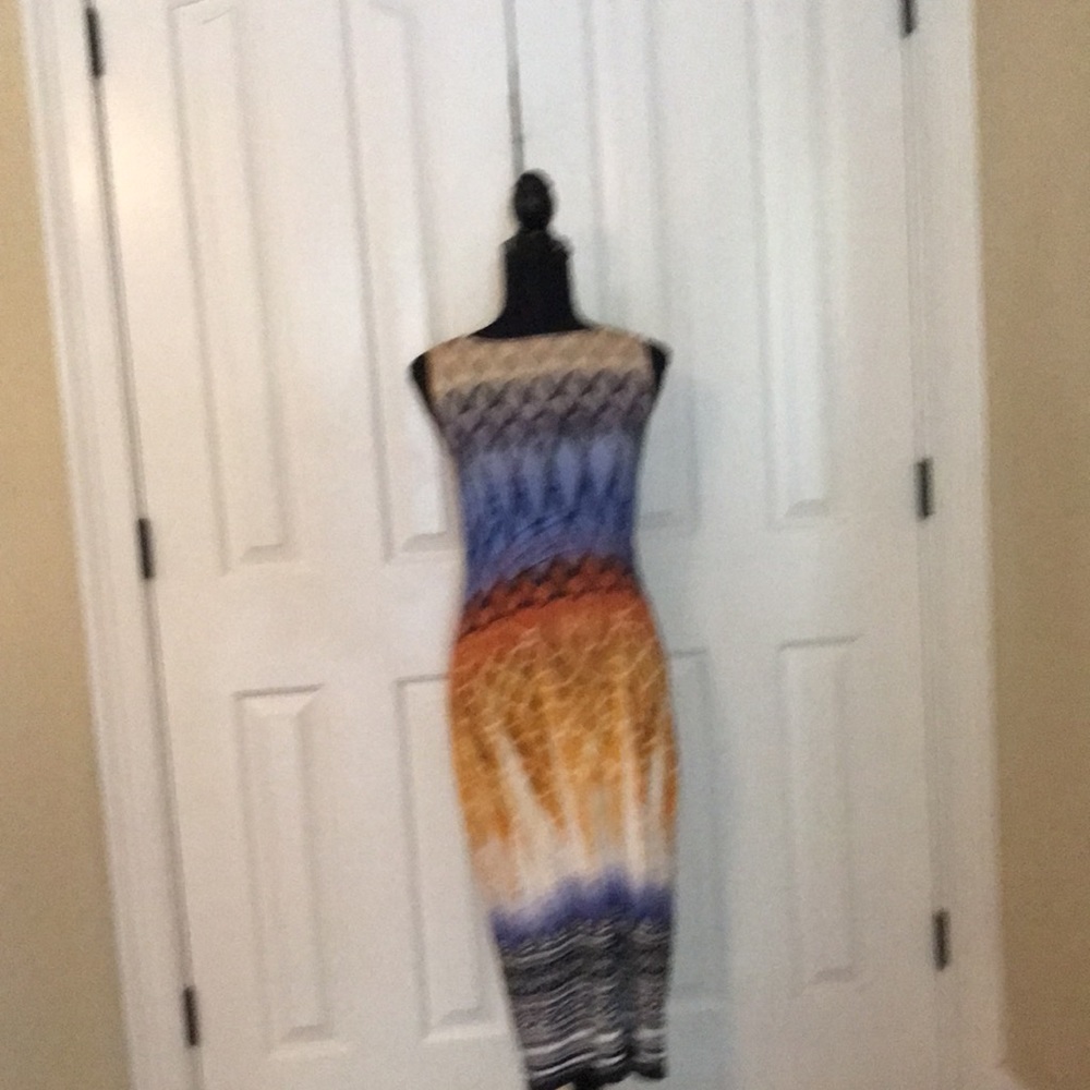 Bebe Dress Multi Colored  Gorgeous, Confortable and Chic Size Medium